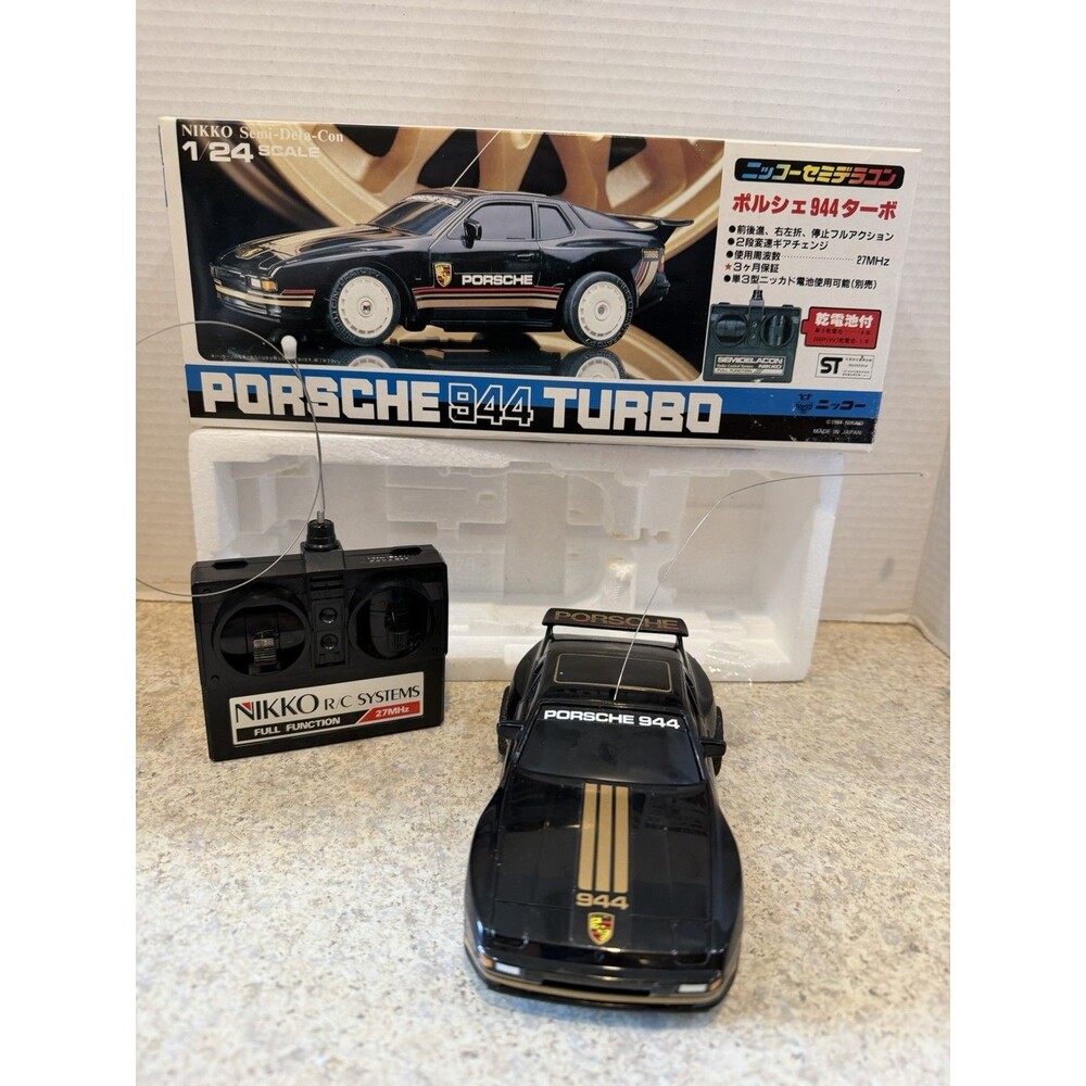 Nikko Radio Control Car Semi-Delacon Series Porsche 944 Turbo W/BOX